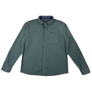 STIO Thermop Fleece Shirt Men's Large Gray Snap Buttons Outdoors